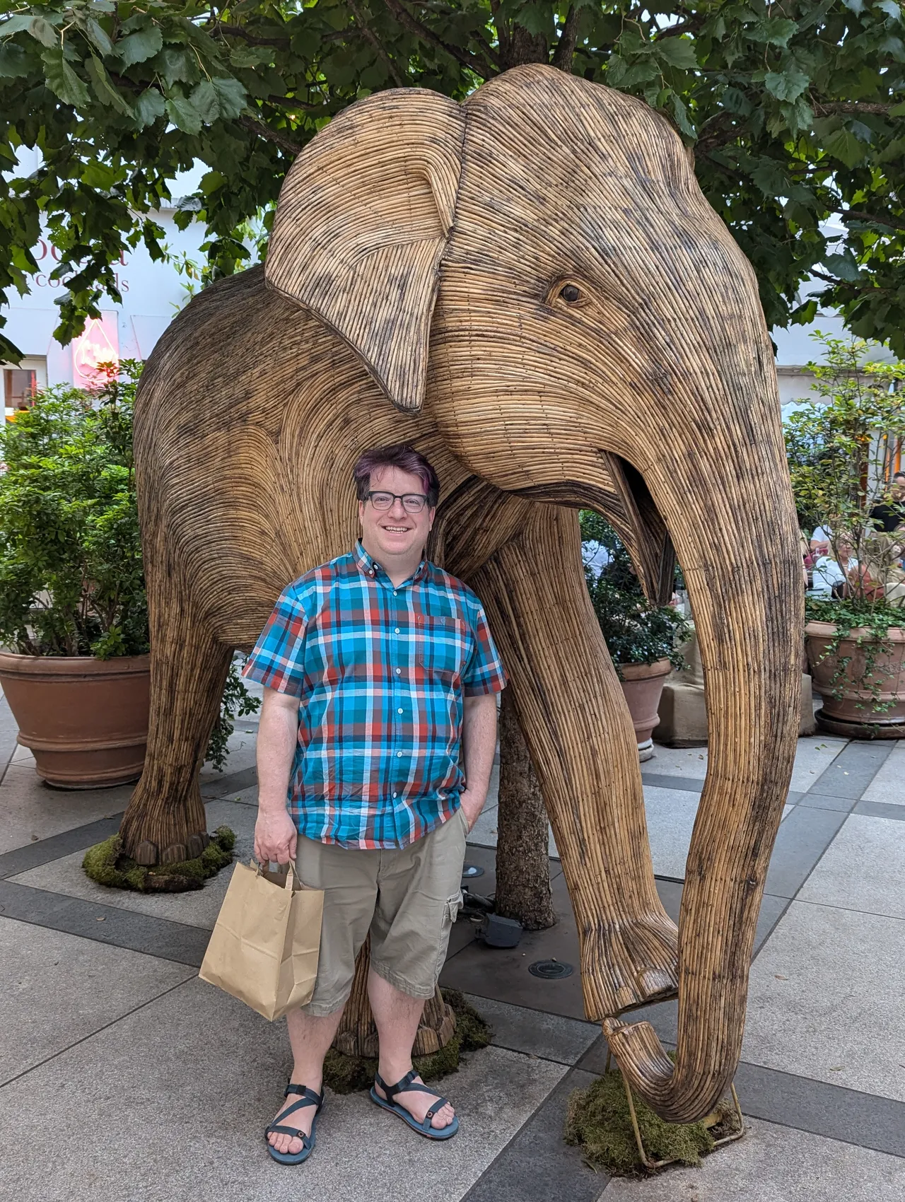 eric (left) and his new large son.