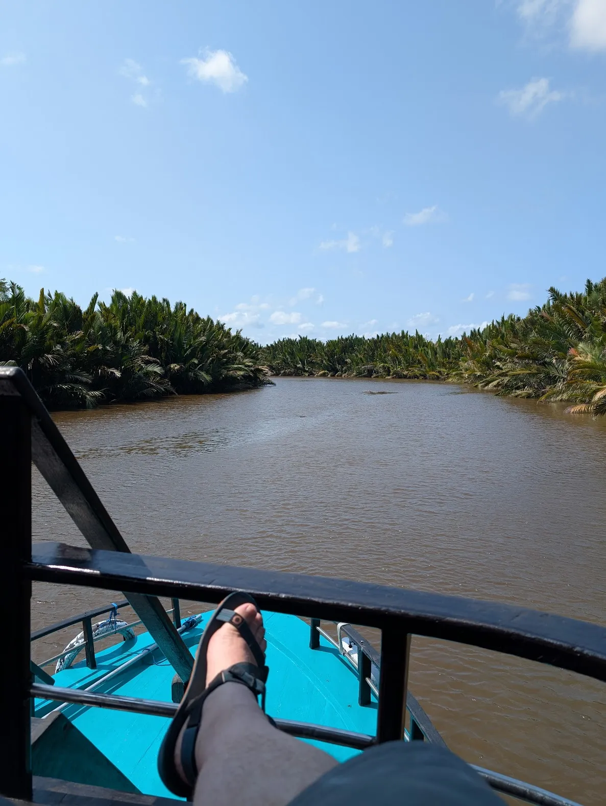 When the boat is moving, there’s a breeze. When it isn’t, there isn’t. It was in the mid-high 80s and about a jillion percent humidity the whole time.
