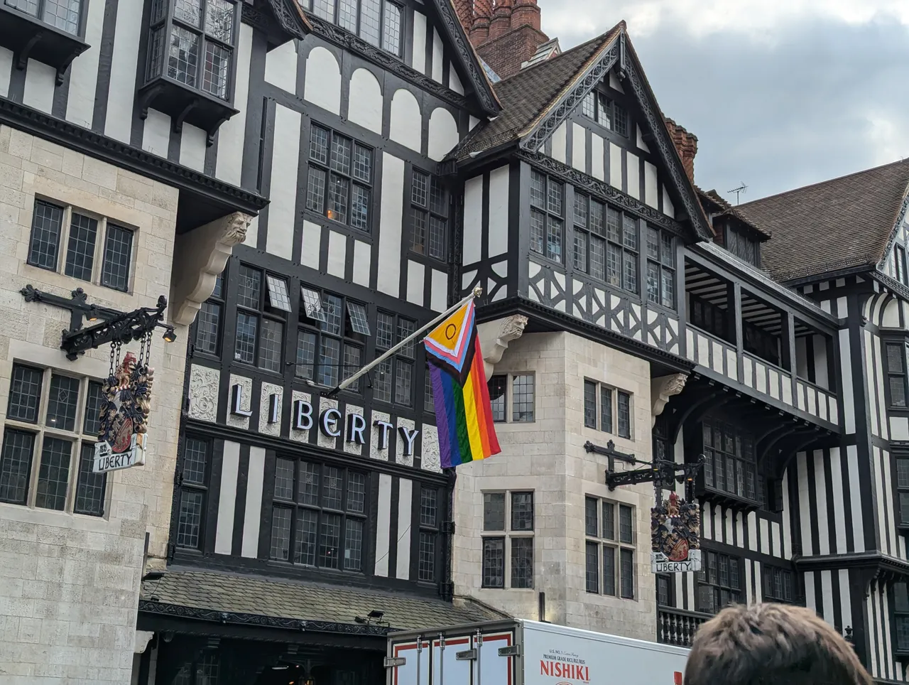 Liberty of London. Full marks for flying a flag that includes Trans pride on Terf island.